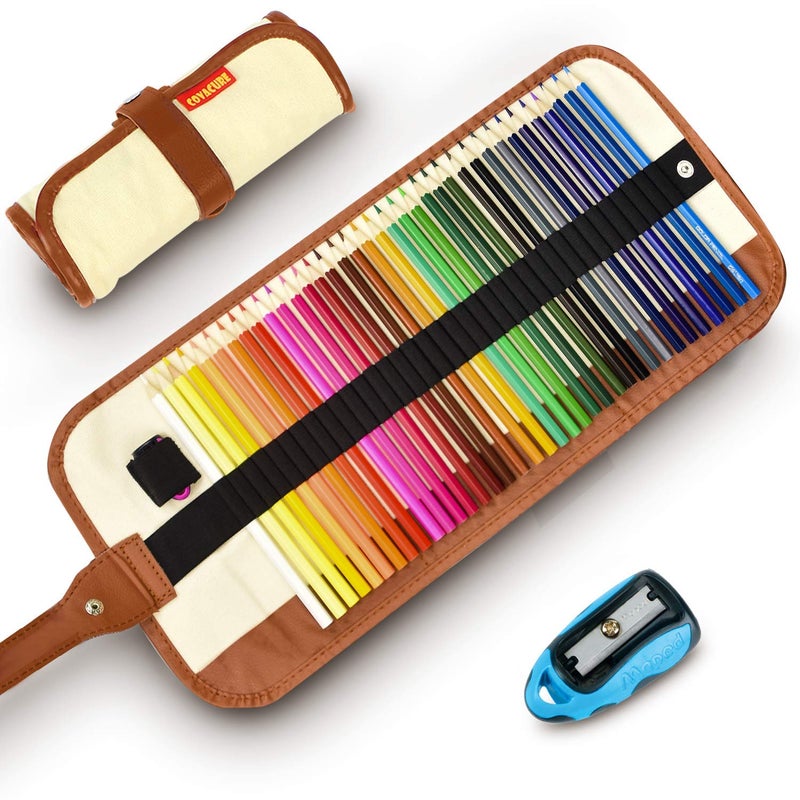 covacure Colored Pencils, Premier Color Pencil Set With 36 Colouring Pencils,Sharpener and Canvas Pencil Bag - Image 1